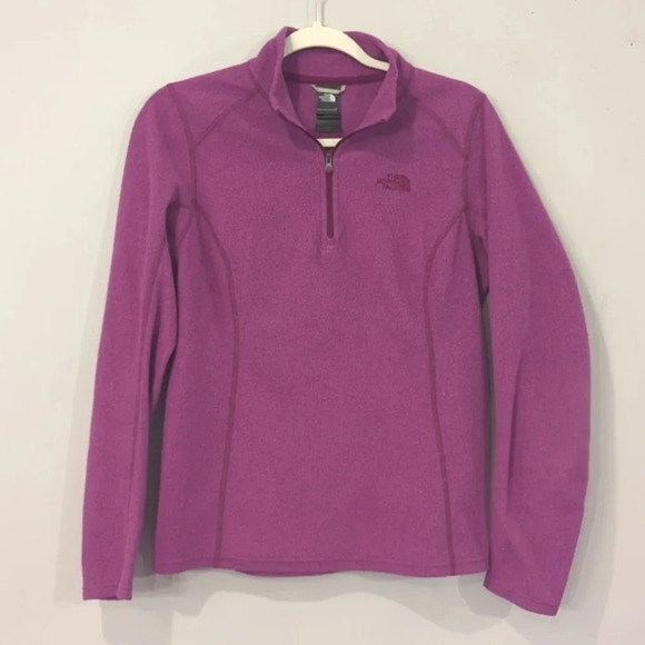 North‎ Face Women's 1/4 Zip Fleece Sweatshirt Purple size Medium - Picture 1 of 10